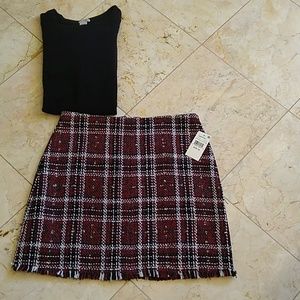 NWT-Sanctuary Plaid Mini Skirt